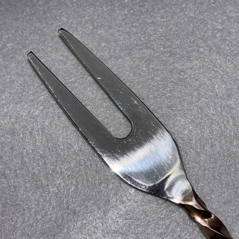 Forged Cheese Board Serving Utensil Set 4pc Stainless Steel Twisted Handles EUC